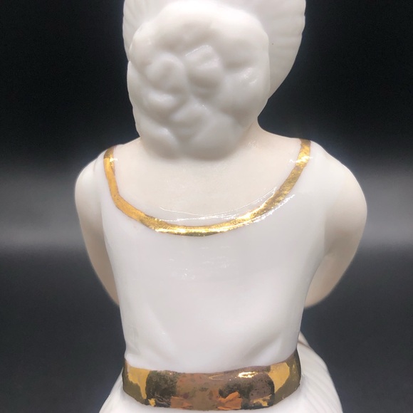 Vintage Porcelain Ballerina Hand Painted Gold Trim Figurine Nicknack Decor - Picture 10 of 12